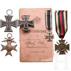 Fünf Auszeichnungen, deutsch, Erster Weltkrieg