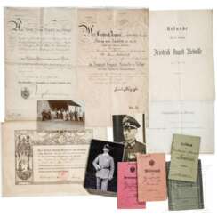 Urkunden und Dokumente eines Angehörigen der Schutztruppe in Südwest