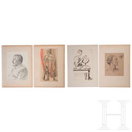 Max Seliger (1865 - 1920), vier Zeichnungen, deutsch, 1. Viertel 20. Jhdt. - фото 1 Max Seliger (1865 - 1920), vier Zeichnungen, deutsch, 1. Viertel 20. Jhdt. - фото 1