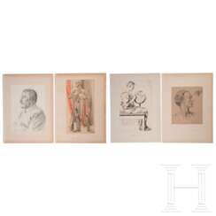 Max Seliger (1865 - 1920), vier Zeichnungen, deutsch, 1. Viertel 20. Jhdt.