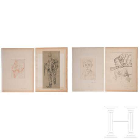 Max Seliger (1865 - 1920), vier Zeichnungen, deutsch, dat. 1915 - photo 1 Max Seliger (1865 - 1920), vier Zeichnungen, deutsch, dat. 1915 - photo 1