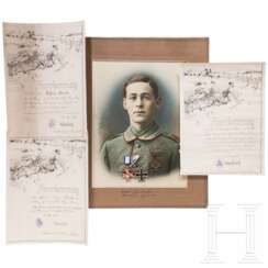 Drei außergewöhnliche Urkunden eines Feldwebels im K.b. IR 20 "Prinz Franz"