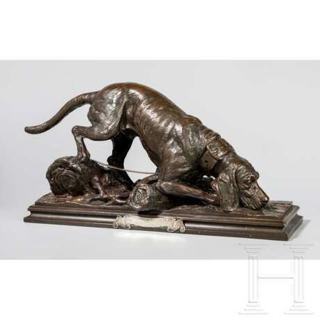 Jagdhund-Plastik als Offiziers-Schießpreis, datiert 1896 - фото 1
