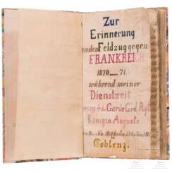 Königin Augusta Garde-Grenadier-Regiment Nr. 4 - Kriegstagebuch, datiert 9.11.1869 - 27.1.1872