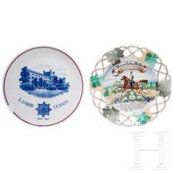 Meissen-Teller des 2. Garde-Ulanen-Regiments und Reservistenteller aus dem Königs-Ulanen-Regiment Nr. 13