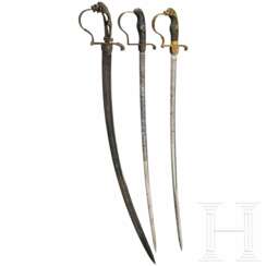 Drei preußische Säbel, ca. 1880-1918