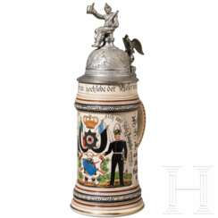 Reservistenkrug des Reservisten Heinrich Staben vom Königin Augusta Garde-Grenadier-Regiment Nr. 4, 1907