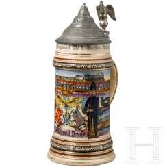 Reservistenkrug des Reservisten Prauls von der 4. Kompanie des Eisenbahn-Regiments Nr. 2 in Berlin-Schöneberg, 1910-12
