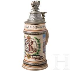 Reservistenkrug des Reservisten Vogel der 4. Kompanie des Eisenbahn-Regiments Nr. 3 in Berlin, 1904 - 1906