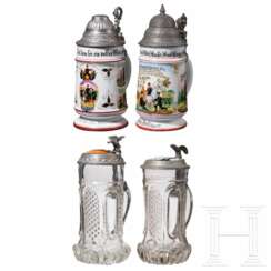 Vier frühe Reservistenkrüge von Württemberger Regimentern