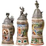 Zwei Reservistenkrüge von verschiedenen Artillerie-Regimentern und ein Reservistenkrug eines Pioniers - photo 1