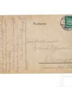 Каталог товаров. Generalmajor Georg Maercker (1865 - 1924) - eigenhändig geschriebene und signierte Postkarte an die Sammlerin