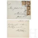 Reichskanzler Joseph Wirth (1879 - 1956) - handgeschriebene und unterzeichnete Karte im an die Sammlerin adressierten Kuvert - photo 1