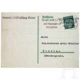 Schriftsteller Heinrich Lilienfein (1879 - 1952), eigenhändig signierte Postkarte an einen Geheimen Justizrat, 1935 - Foto 1