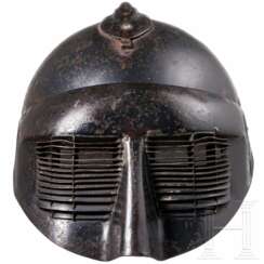 Stahlhelm M 15 "Adrian", mit aufklappbarem Gesichtsschutz