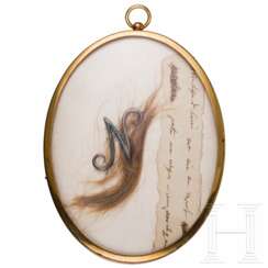 Napoleon I. - gerahmte Haarlocke