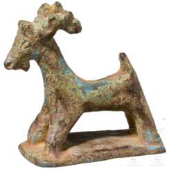 Bronzestatuette eines Steinbocks, römisch, 2. - 3. Jhdt. n. Chr.