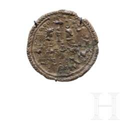 Bleiplakette mit Darstellung der Donaureiter, Donauprovinzen, 2. - 3. Jhdt. n. Chr.