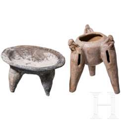 Zwei präkolumbische Schalen, Costa Rica/Guatemala, wohl 500 - 1300 n. Chr.