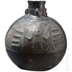 Figürliche Flasche, Peru, wohl Chimu-Kultur, 11. - 15. Jhdt.