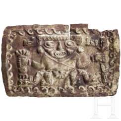 Präkolumbische Tumbaga Gewandapplike, Peru, wohl Chimu-Kultur, 900 - 1500 n. Chr.
