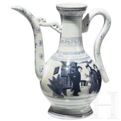 Blau-weiße Kanne, China, 20. Jhdt.