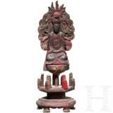 Bemalte Holzstatue des Buddha Amithaba, China, 18. Jhdt. - photo 1