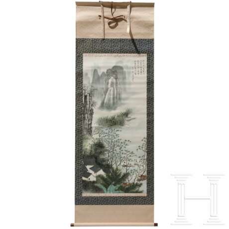 Rollbild mit Darstellung einer Berglandschaft, China, 20. Jhdt. - photo 1 Rollbild mit Darstellung einer Berglandschaft, China, 20. Jhdt. - photo 1