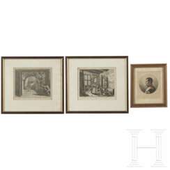 Drei Grafiken, Niederlande und Frankreich, 16., 17. und 19. Jhdt.