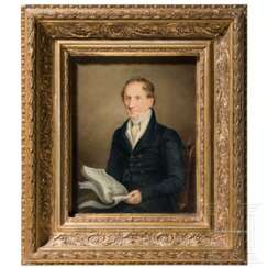 Porträt Alexanders von Humboldt (1769 - 1859), V. Beck, deutsch, datiert 1848