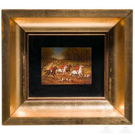 Jagdliche Miniatur, bezeichnet "Matzon" - photo 1