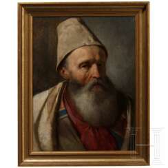 Porträt eines Orientalen, signiert Andujary, wohl Türkei/Albanien,1. Hälfte 20. Jhdt.