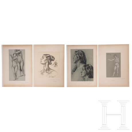 Max Seliger (1865 - 1920), vier Zeichnungen, deutsch, um 1900 - photo 1