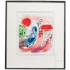 "Maternité au Centaure" (Mutterschaft und Kentaur) - Farblithographie Marc Chagalls