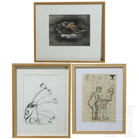 Bruno Schleinstein (1932 - 2010), Peter Raderscheidt (geb. 20. Jhdt.) u.a. - drei Grafiken, deutsch, 20. - 21. Jhdt. - photo 1