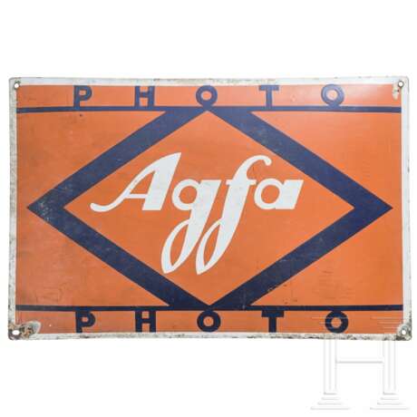Reklameschild (Emailschild) "Agfa Photo", 1930er Jahre - фото 1