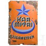 Reklameschild (Emailschild) "KAR MITRI ZIGARETTEN", Berlin, 1920er Jahre - фото 1