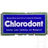Email-Reklameschild Chlorodant Zahnpasta, Boos & Hahn, Ortenberg -Baden, 1920er Jahre - фото 1