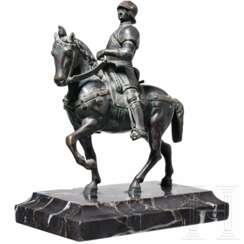 Bronzefigur des Condottiere Bartolomeo Colleoni, wohl deutsch oder Italien, um 1900