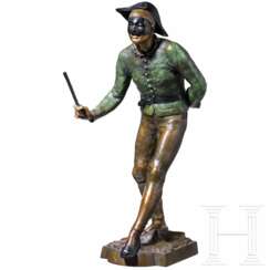 Eugène Marioton (1854 - 1933), Harlekin, Reproduktion von FBL, Frankreich, 2. Hälfte 20. Jhdt.