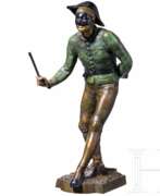 Скульптуры. Eugène Marioton (1854 - 1933), Harlekin, Reproduktion von FBL, Frankreich, 2. Hälfte 20. Jhdt.