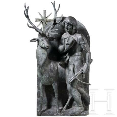Balthasar Schmitt (1858 - 1942), Hl. Hubertus aus Bronze, deutsch, 1. H. 20. Jhdt. - photo 1 Balthasar Schmitt (1858 - 1942), Hl. Hubertus aus Bronze, deutsch, 1. H. 20. Jhdt. - photo 1