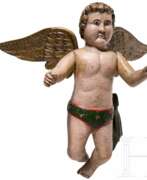 Скульптуры. Schwebender Putto aus Holz, deutsch, wohl 18./19. Jhdt.