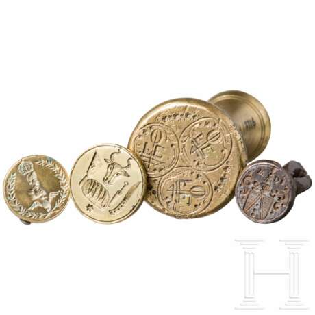 Vier Petschafte, deutsch, 17. - 19. Jhdt. - photo 1