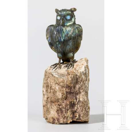 Labradorit-Eule im Stil von Eberhard Bank, wohl deutsch, 20. Jhdt. - photo 1