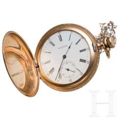 Goldene Taschenuhr (Savonette), Waltham Watch Company (gegr. 1852), um 1890