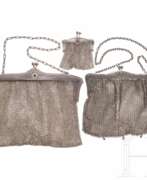 Overview. Drei Jugendstil-Theatertaschen, deutsch, 1890 - 1920