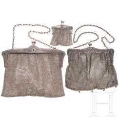 Drei Jugendstil-Theatertaschen, deutsch, 1890 - 1920