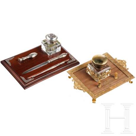 Zwei Schreibtischgarnituren, Ende 19. Jhdt. und um 1910 - photo 1 Zwei Schreibtischgarnituren, Ende 19. Jhdt. und um 1910 - photo 1