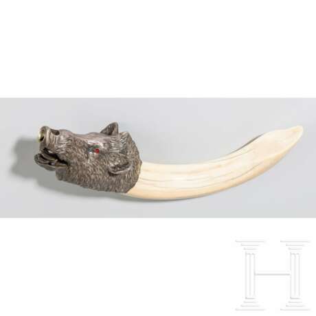 Zigarrenschneider mit Flusspferdzahn, deutsch, 19./20. Jhdt. - photo 1 Zigarrenschneider mit Flusspferdzahn, deutsch, 19./20. Jhdt. - photo 1